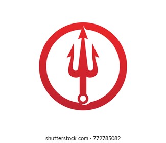 Magic trident logo and symbols template vector
