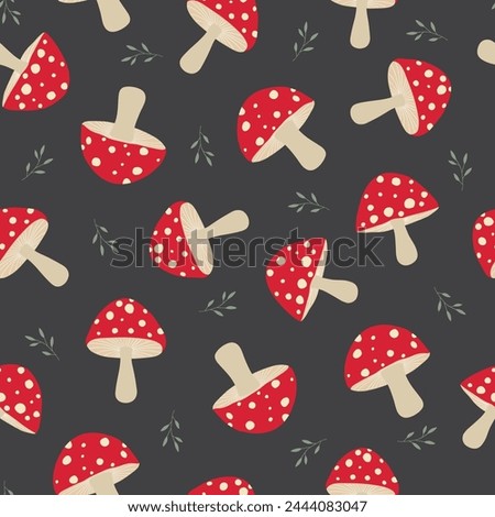 Magic trippy mushrooms, melt geometry check cells seamless repeat pattern art. Vector crazy illustration. Magic mushrooms.