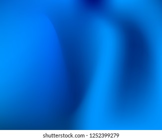 Magic Ultramarine Wavy Banner. Polar Light Effect Background Original Vector Design. Indigo Dynamic Liquid Template. Blue Colors Beautiful Gradient Backdrop. Shiny Blurry Neon Light Wallpapers