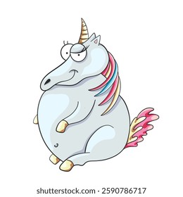 Magic unicorn. Children's tale. Magic art. Vector illustration