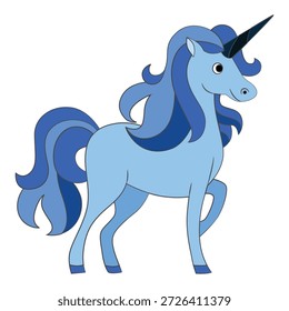 Magisches Einhorn einzeln auf weißem Hintergrund