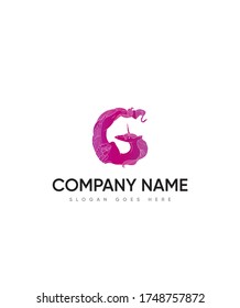 La magia de la letra de unicornio tipo G logotipo, logotipo vector para identidad empresarial y de empresa 