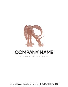 Der Zauber des einornigen Buchstaben Typ R Logo Template, Vector Logo für Unternehmen und Firmenidentität 