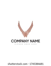 The magic of unicorn letter type V logo template, Vector logo for business and company identity 