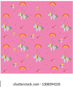magic unicorn. pink. lovely. cute.