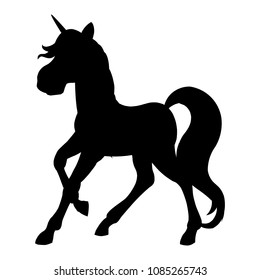 Magic unicorn silhouette, Stylish icons