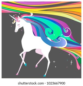 Magic unicorn. Vector illustration