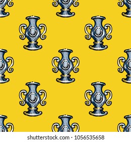 Magic vase seamless pattern. Original design for print or digital media.