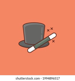 magic vector flat colour icon