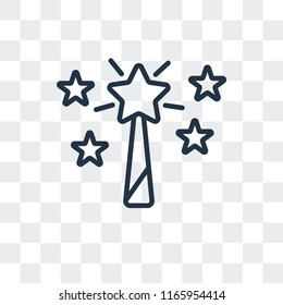 Magic vector icon isolated on transparent background, Magic logo concept