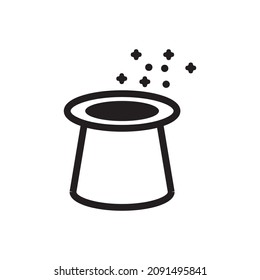 magic vector icon, magician, trick symbol. Modern,simple flat vector illustration for web site or mobile app