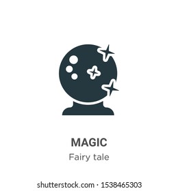 Magic vector icon on white background. Flat vector magic icon symbol sign from modern fairy tale collection for mobile concept and web apps design.