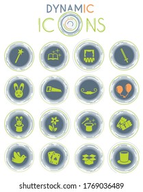 magic vector icons on white background with dynamic lines for animation for web and user interface design