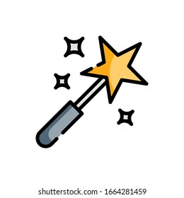 Magic Vector illustration. Design Development outline filled icon. EPS 10 File