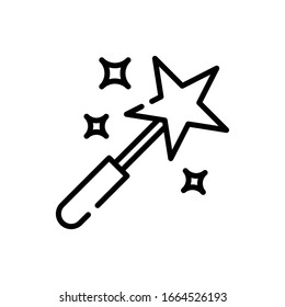 Magic Vector illustration. Design Development line icon. EPS 10
