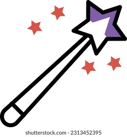 magic Vector illustration on a transparent background. Premium quality symmbols. Line Color vector icons for concept and graphic design.