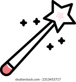 magic Vector illustration on a transparent background. Premium quality symmbols. Line Color vector icons for concept and graphic design.