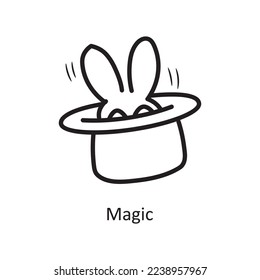 Magic vector outline Icon Design illustration. Entertainment Symbol on White background EPS 10 File vector outline Icon Design illustration. Entertainment Symbol on White background EPS 10 File