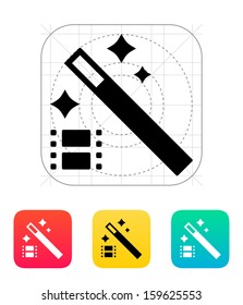 Magic video icon. Vector illustration.