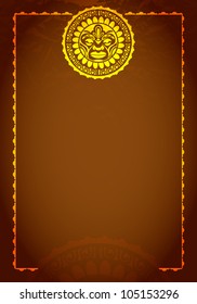 Magic vintage vector with sun. Vector illustration