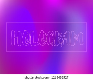 Magic Violet Mesh Template. Dynamic Waves Gradient background. Magenta Neon Light Fluid Backdrop. Hologram Cosmic Background