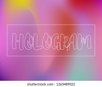 Magic Violet Mesh Template. Dynamic Waves Gradient background. Magenta Neon Light Fluid Backdrop. Hologram Cosmic Background