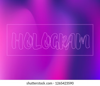 Magic Violet Mesh Template. Dynamic Waves Gradient background. Magenta Neon Light Fluid Backdrop. Hologram Cosmic Background