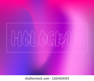 Magic Violet Mesh Template. Dynamic Waves Gradient background. Magenta Neon Light Fluid Backdrop. Hologram Cosmic Background