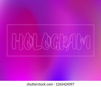 Magic Violet Mesh Template. Dynamic Waves Gradient background. Magenta Neon Light Fluid Backdrop. Hologram Cosmic Background