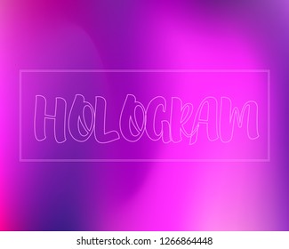 Magic Violet Mesh Template. Dynamic Waves Gradient background. Magenta Neon Light Fluid Backdrop. Hologram Cosmic Background