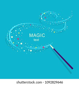 Magic wand background illustration for text