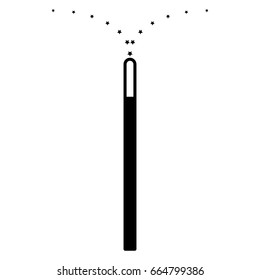 Magic wand black icon .
