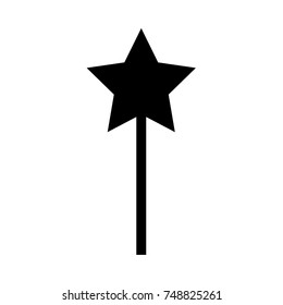 Magic wand black icon .