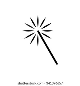Magic wand  - black vector icon