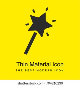 Magic Wand bright yellow material minimal icon or logo design