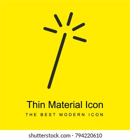 Magic wand button bright yellow material minimal icon or logo design