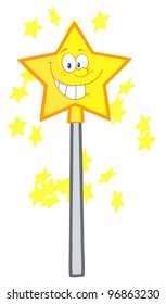 Magic Wand Cartoon Character. Jpeg version also available in gallery.