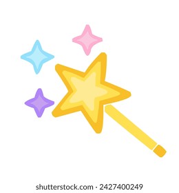 Magic Wand Cartoon Icon Vector Illustration