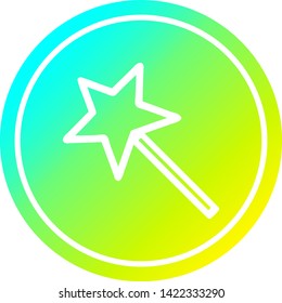 magic wand circular icon with cool gradient finish