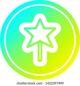 magic wand circular icon with cool gradient finish