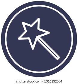 magic wand circular icon symbol