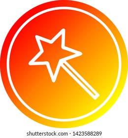 magic wand circular icon with warm gradient finish
