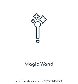 Magic Wand concept line icon. Linear Magic Wand concept outline symbol design. This simple element illustration can be used for web and mobile UI/UX.