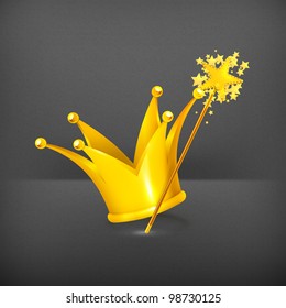 Magic wand and crown, 10eps
