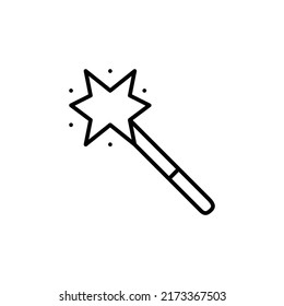 magic wand editable stroke icon, Smart stroke icon