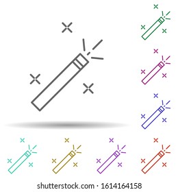 Magic wand, editing tool multi color style icon. Simple thin line, outline vector of editorial design icons for ui and ux, website or mobile application