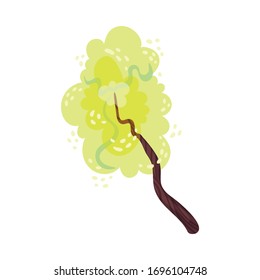 Magic Wand with Fairy Dust and Glow Swirling Around Vector Illustration