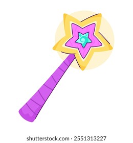 magic wand fantasy icon isolated