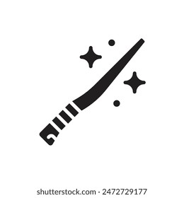 Magic Wand Filled Icon Vector Illustration