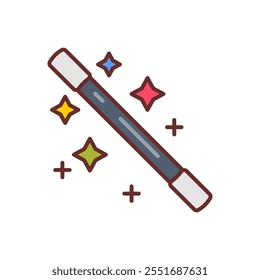 Magic Wand Filled Icons , Vector illustration